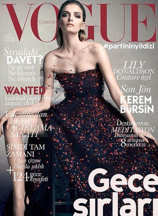 VOGUE TURKEY magazine side cover  December 2014