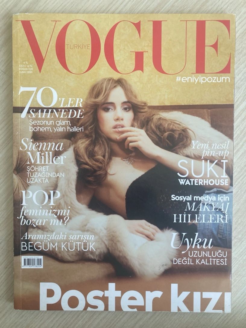 VOGUE TURKEY magazine side cover  February 2015