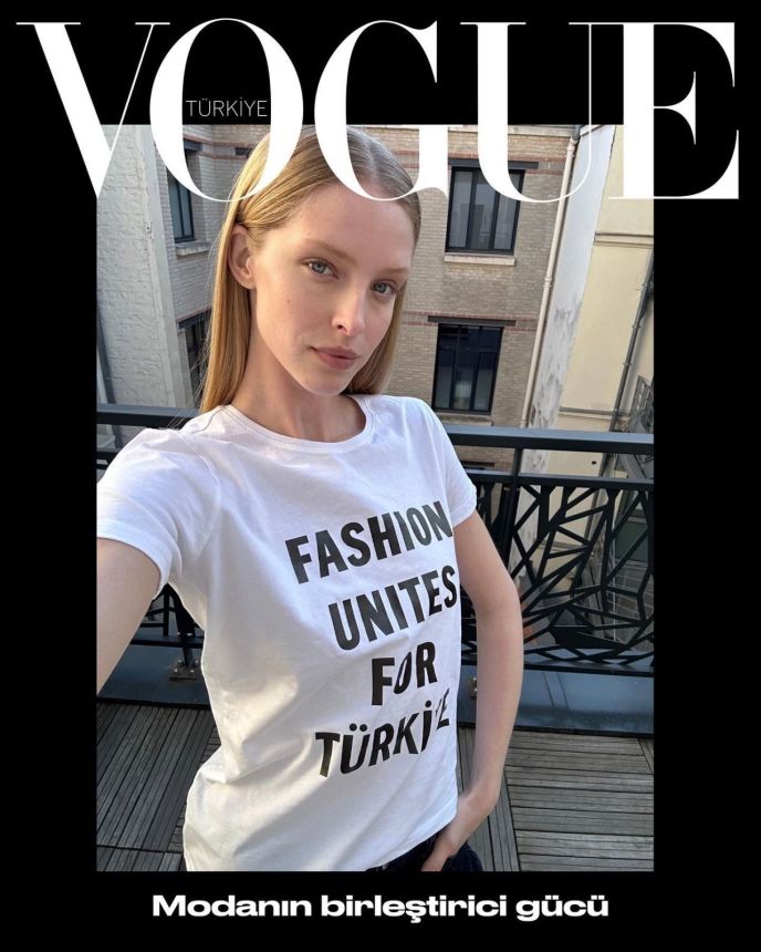 VOGUE TURKEY magazine side cover  March 2023