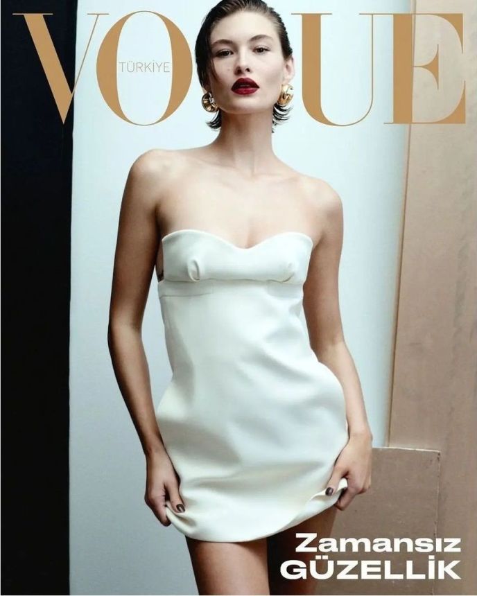 VOGUE TURKEY magazine side cover  February 2024