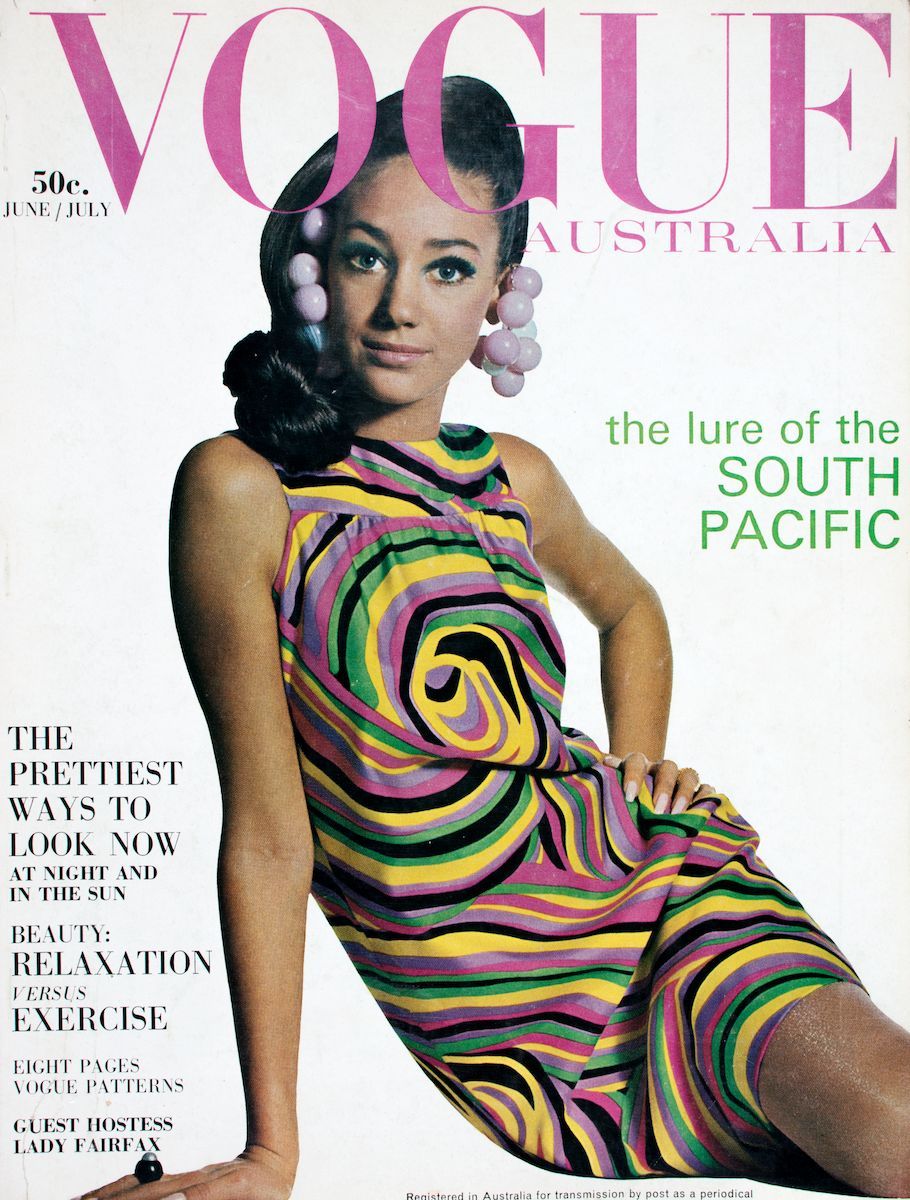 VOGUE AUSTRALIA magazine side cover  June/July 1967