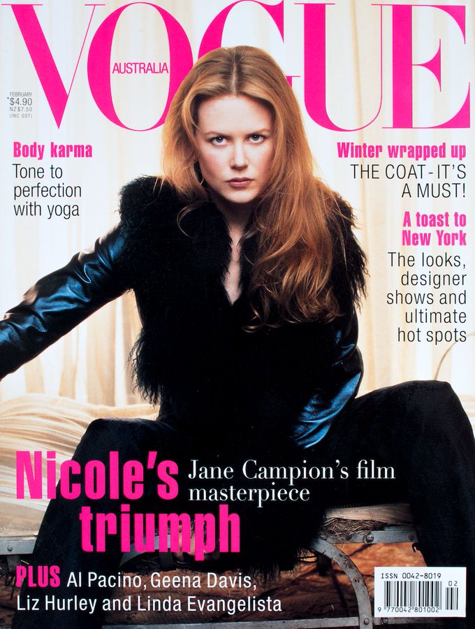 VOGUE AUSTRALIA magazine side cover  February 1997