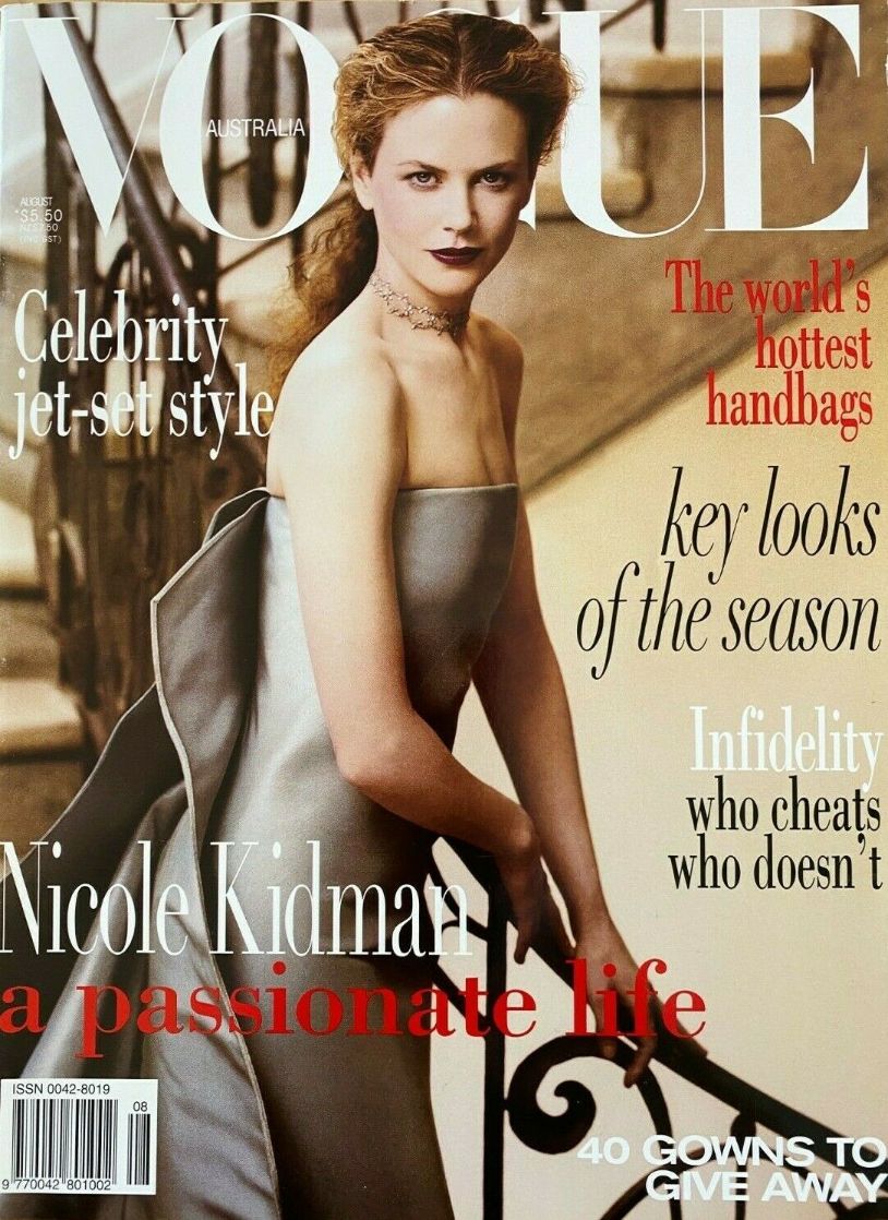 VOGUE AUSTRALIA magazine side cover  August 1999