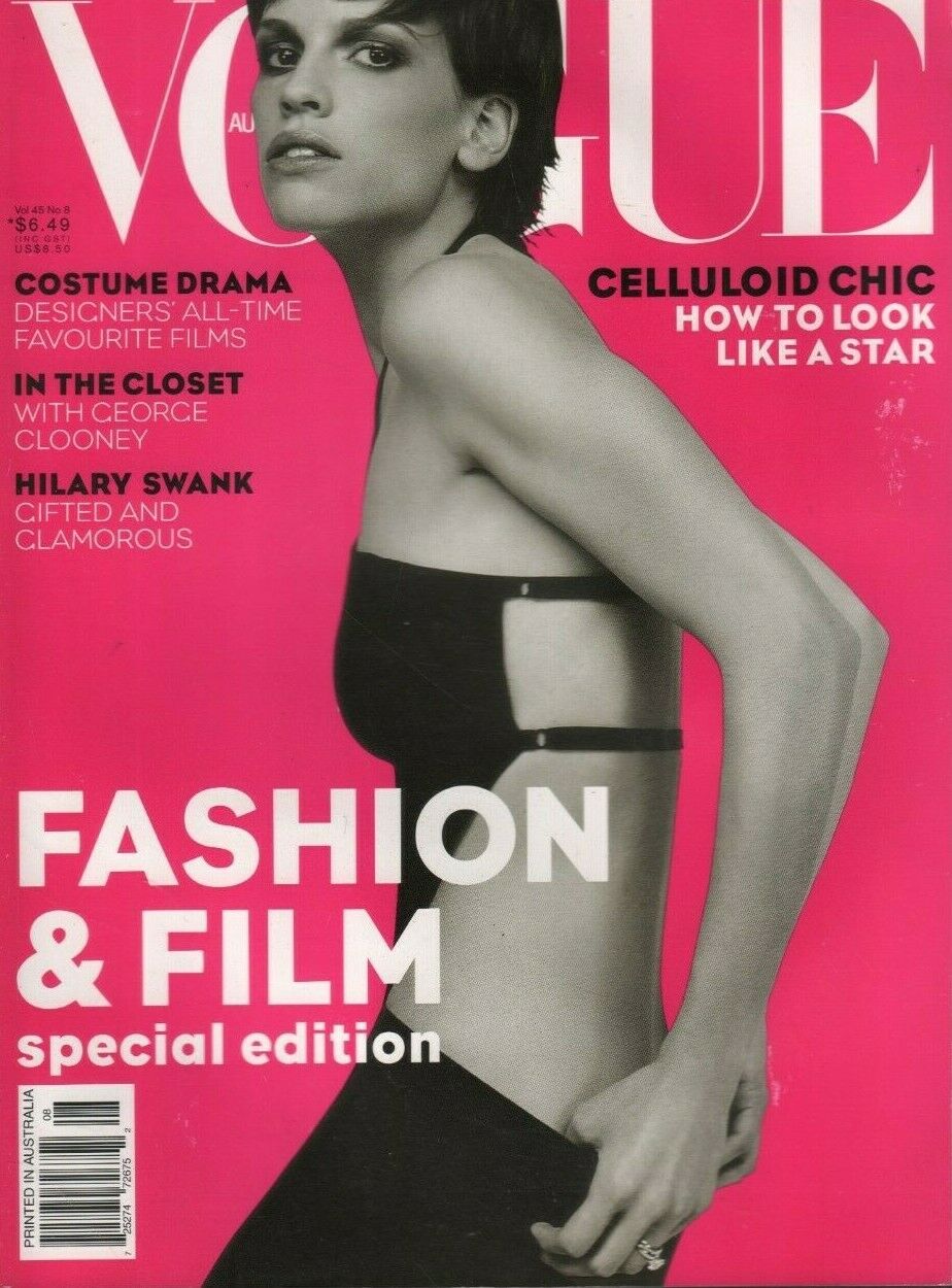 VOGUE AUSTRALIA magazine side cover  August 2000