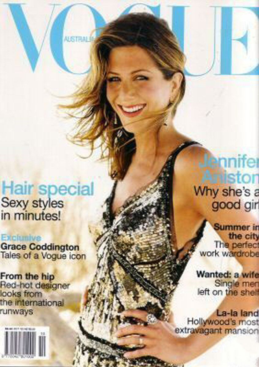 VOGUE AUSTRALIA magazine side cover  October 2002