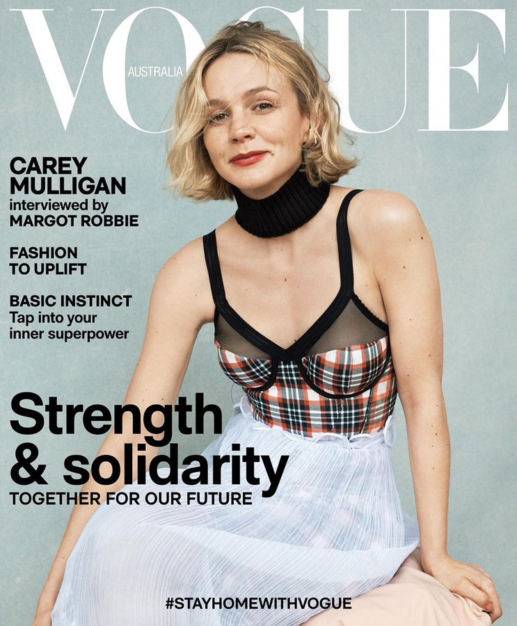 VOGUE AUSTRALIA magazine side cover  May 2020