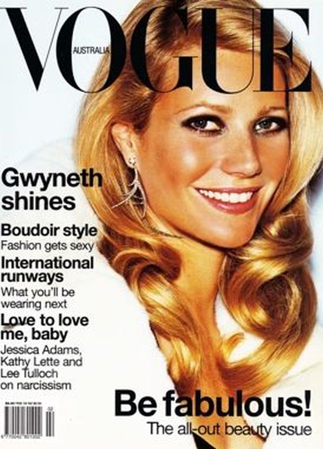 VOGUE AUSTRALIA magazine side cover  February 2003