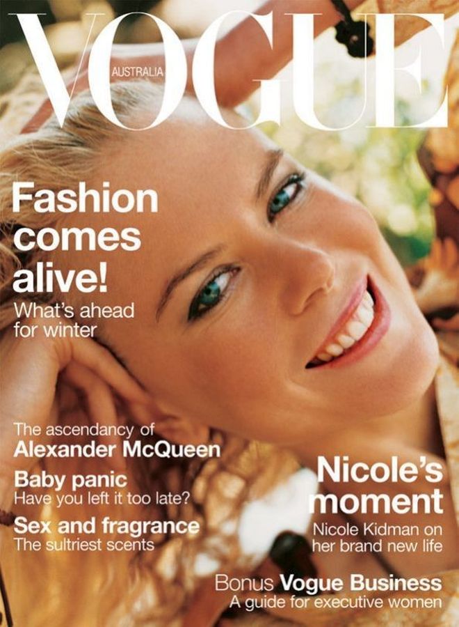 VOGUE AUSTRALIA magazine side cover  March 2003