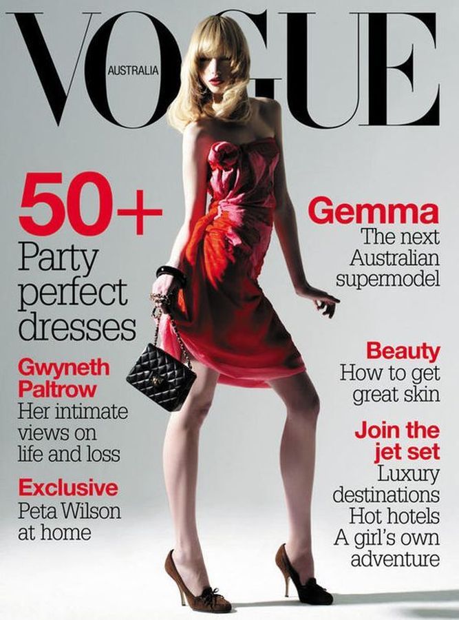 VOGUE AUSTRALIA magazine side cover  February 2004