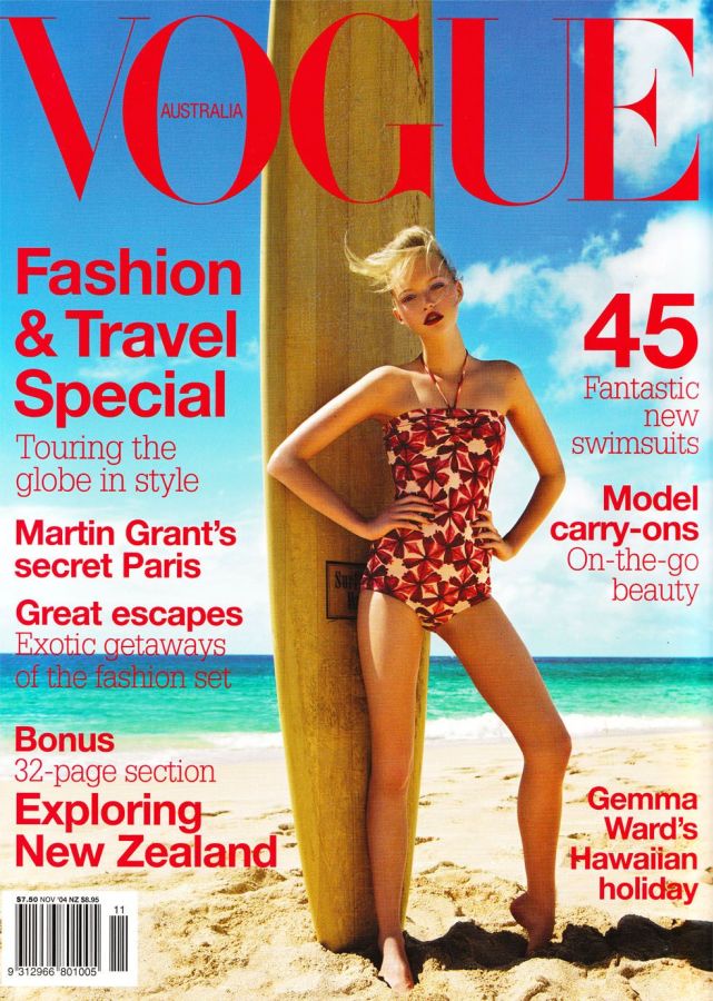VOGUE AUSTRALIA magazine side cover  November 2004
