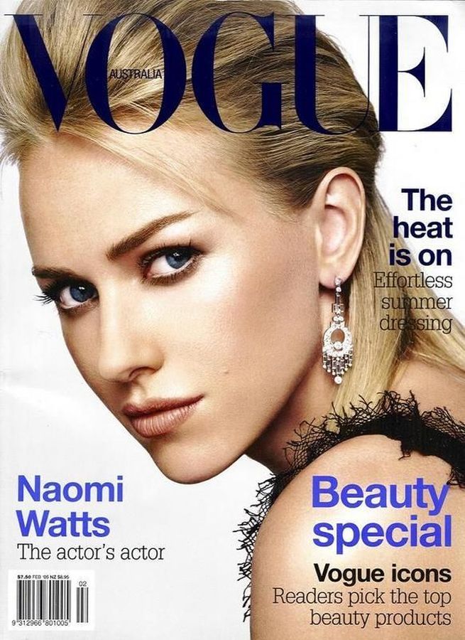 VOGUE AUSTRALIA magazine side cover  February 2005