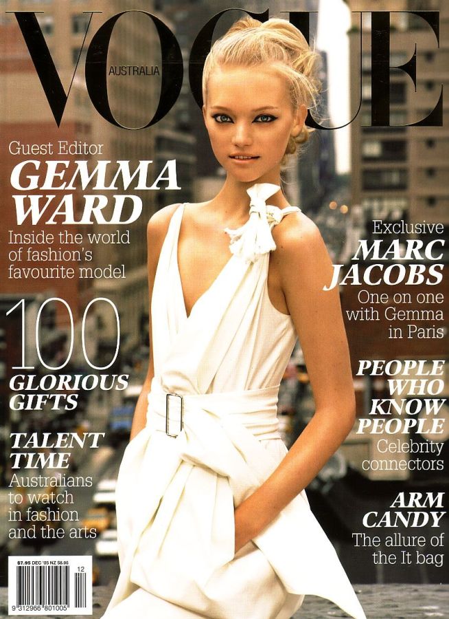 VOGUE AUSTRALIA magazine side cover  December 2005