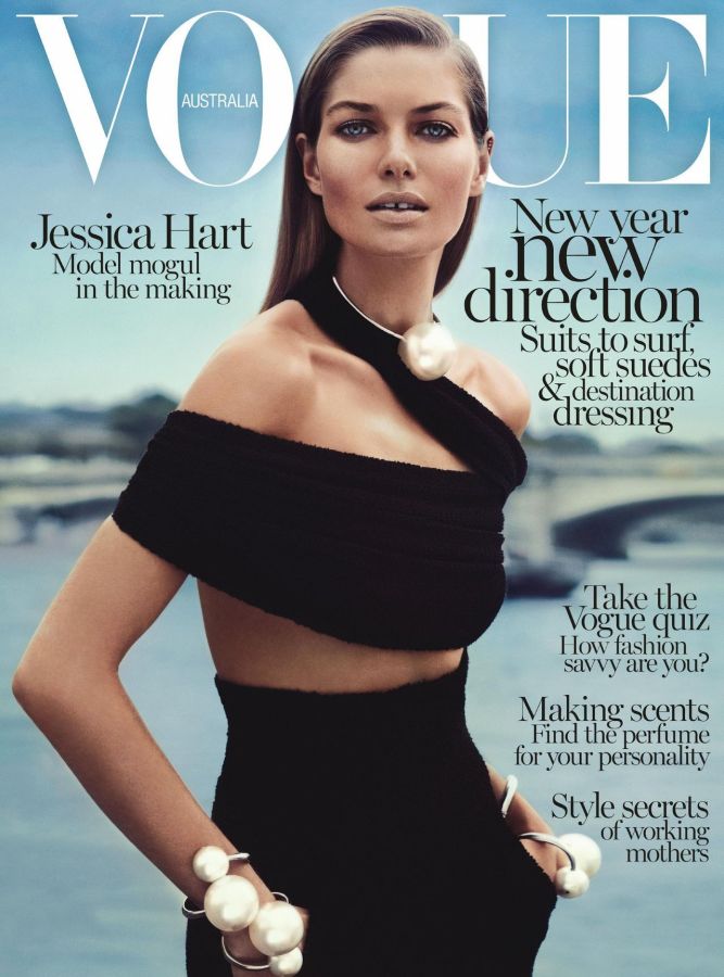 VOGUE AUSTRALIA magazine side cover  January 2014