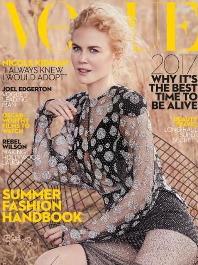 VOGUE AUSTRALIA magazine side cover  January 2017