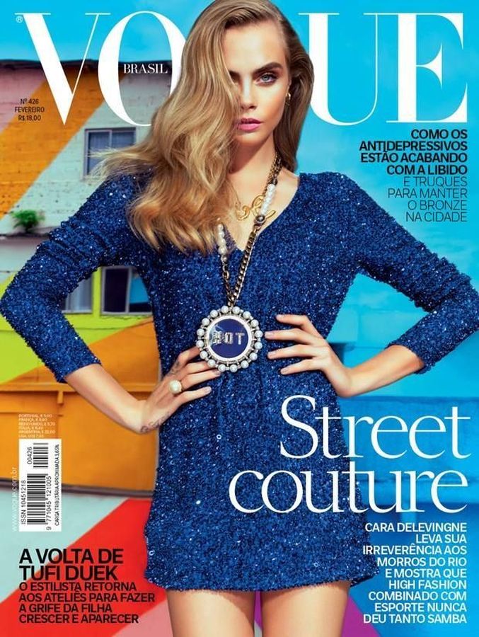 VOGUE BRAZIL magazine side cover  February 2014
