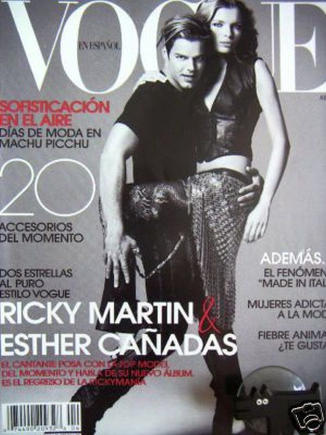 VOGUE CHILE magazine side cover  April 2003