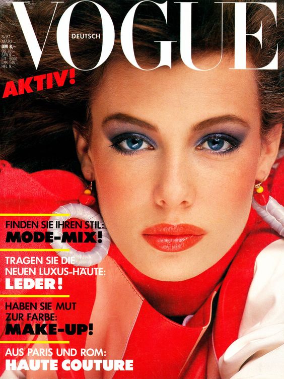 VOGUE GERMANY magazine side cover  March 1981