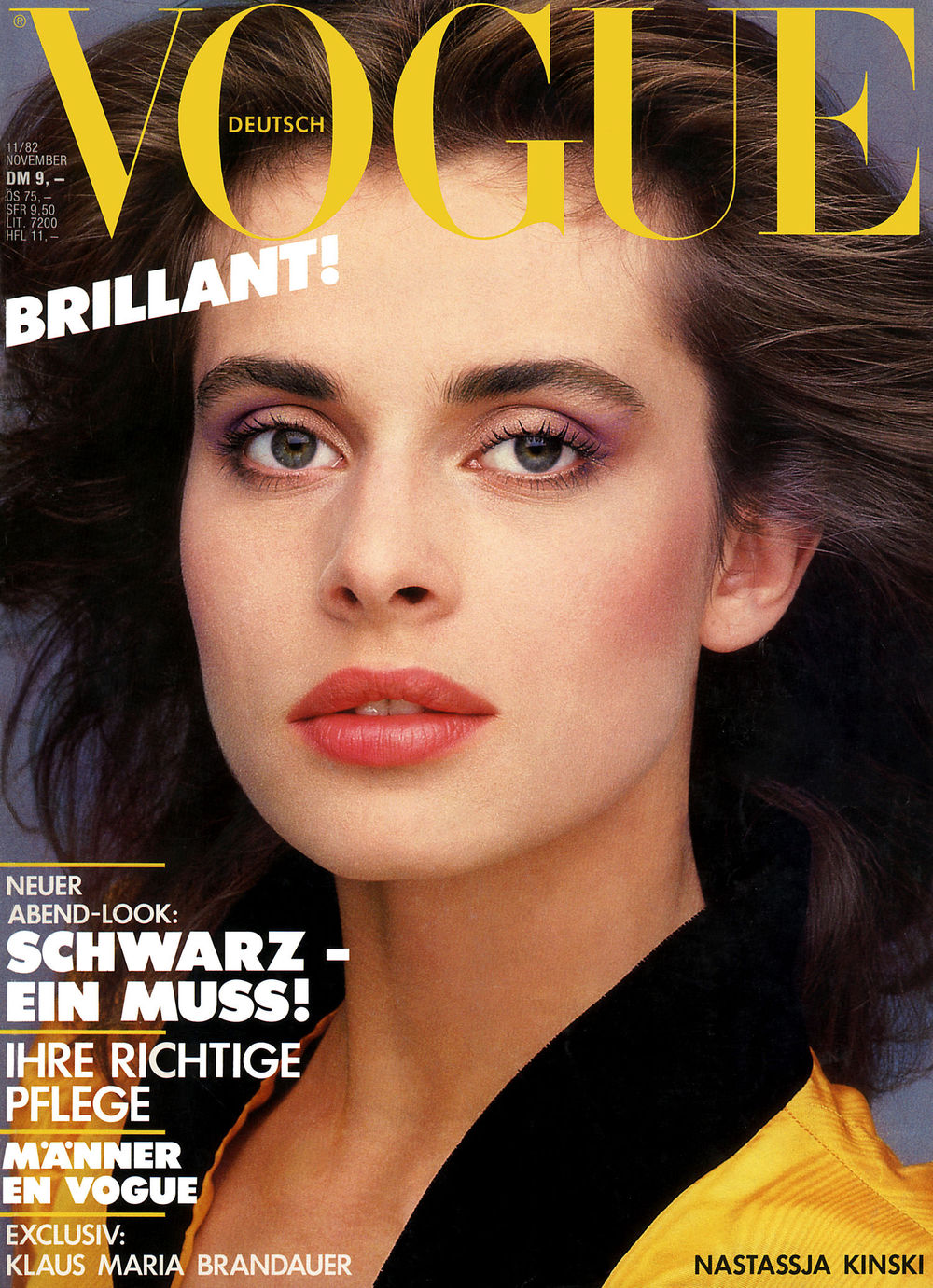 VOGUE GERMANY magazine side cover  November 1982