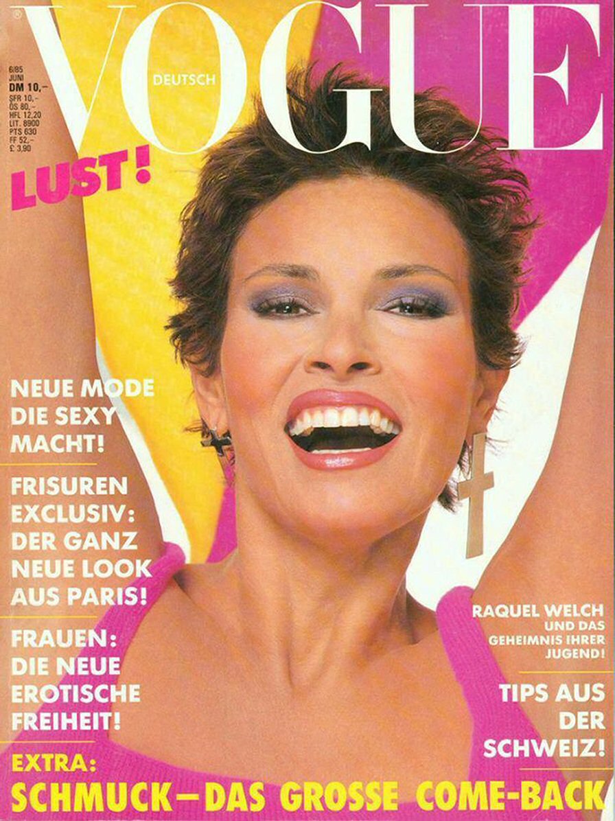 VOGUE GERMANY magazine side cover  June 1985