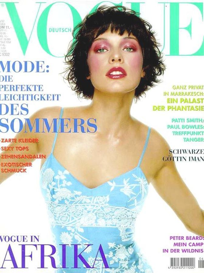 VOGUE GERMANY magazine side cover  June 1997