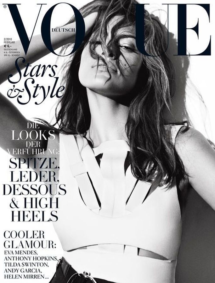 VOGUE GERMANY magazine side cover  February 2010