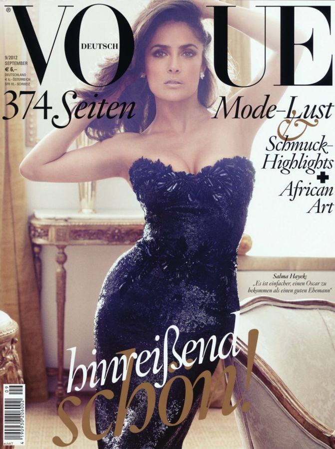 VOGUE GERMANY magazine side cover  September 2012