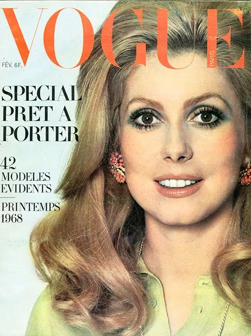 VOGUE FRANCE magazine side cover  February 1968