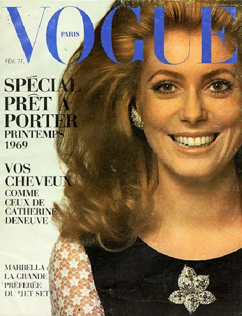 VOGUE FRANCE magazine side cover  February 1969