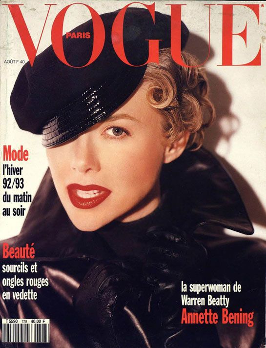 VOGUE FRANCE magazine side cover  August 1992