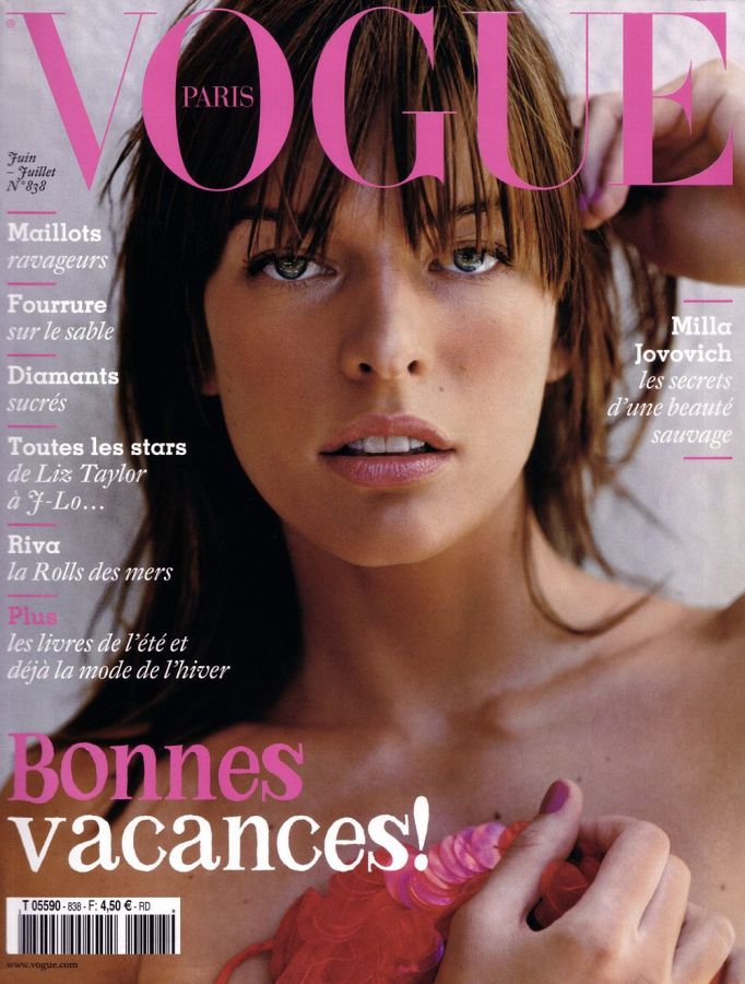 VOGUE FRANCE magazine side cover  June 2003