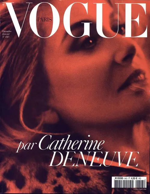VOGUE FRANCE magazine side cover  December 2003/ January 2004 