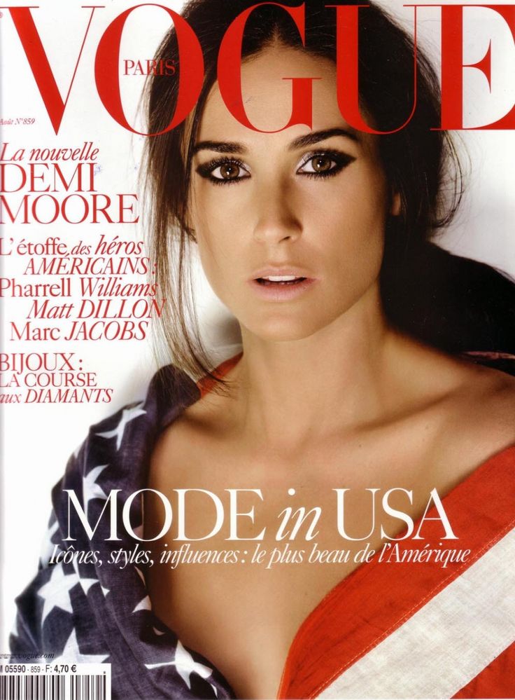 VOGUE FRANCE magazine side cover Issue 859  August 2005