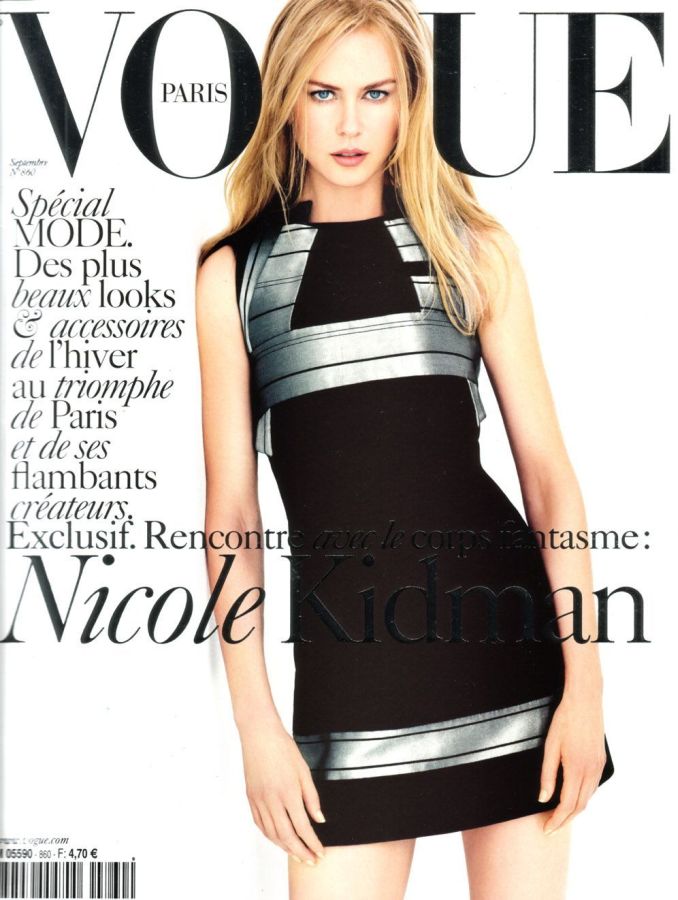 VOGUE FRANCE magazine side cover  September 2005