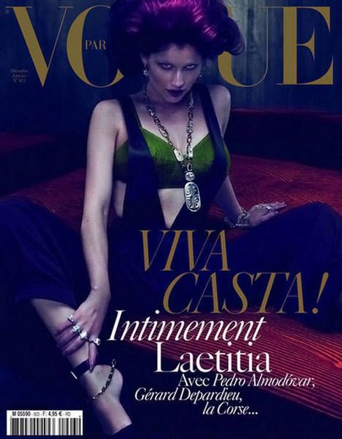 VOGUE FRANCE magazine side cover  January 2010