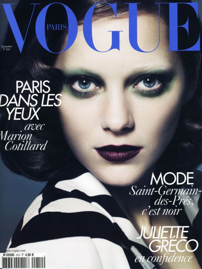 VOGUE FRANCE magazine side cover  September 2010