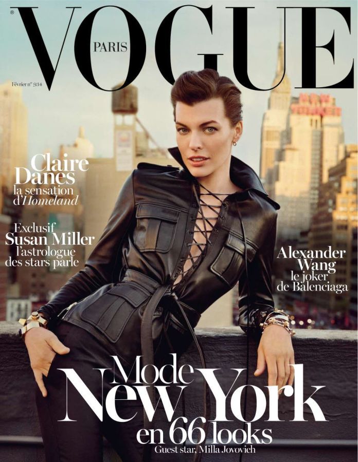 VOGUE FRANCE magazine side cover  February 2013