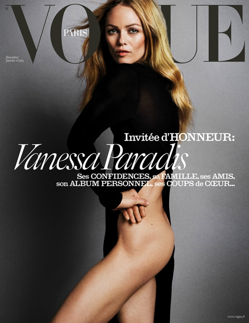 VOGUE FRANCE magazine side cover Issue 963  December 2015