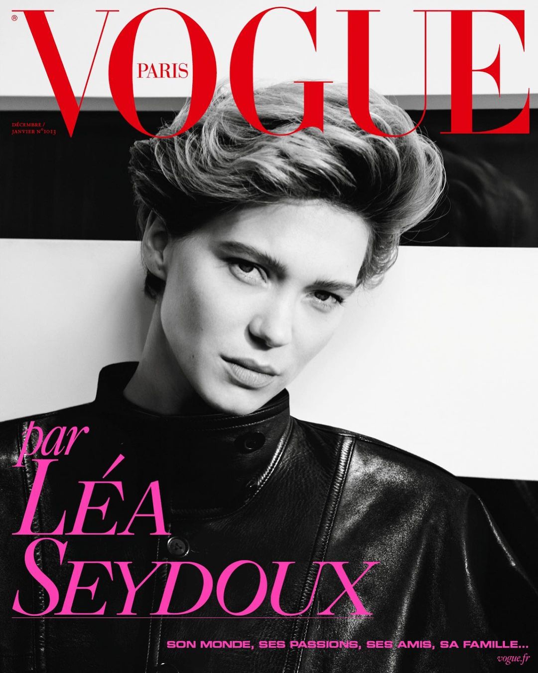 VOGUE FRANCE magazine side cover  December 2020/ January 2021 