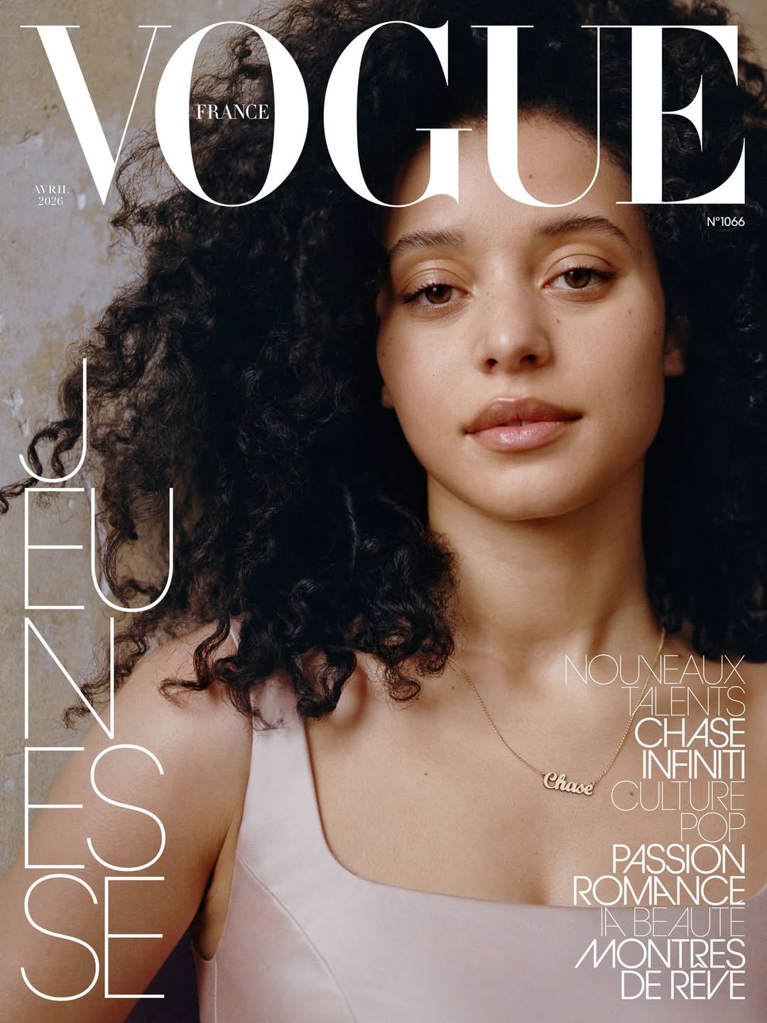VOGUE FRANCE magazine side cover  April 2026