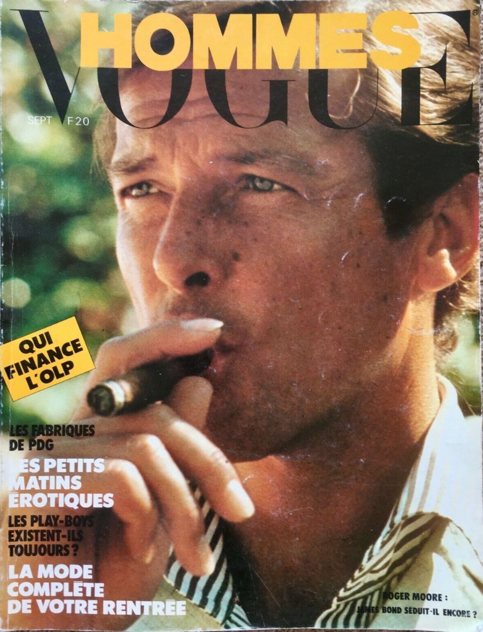VOGUE HOMMES magazine side cover  September 1978
