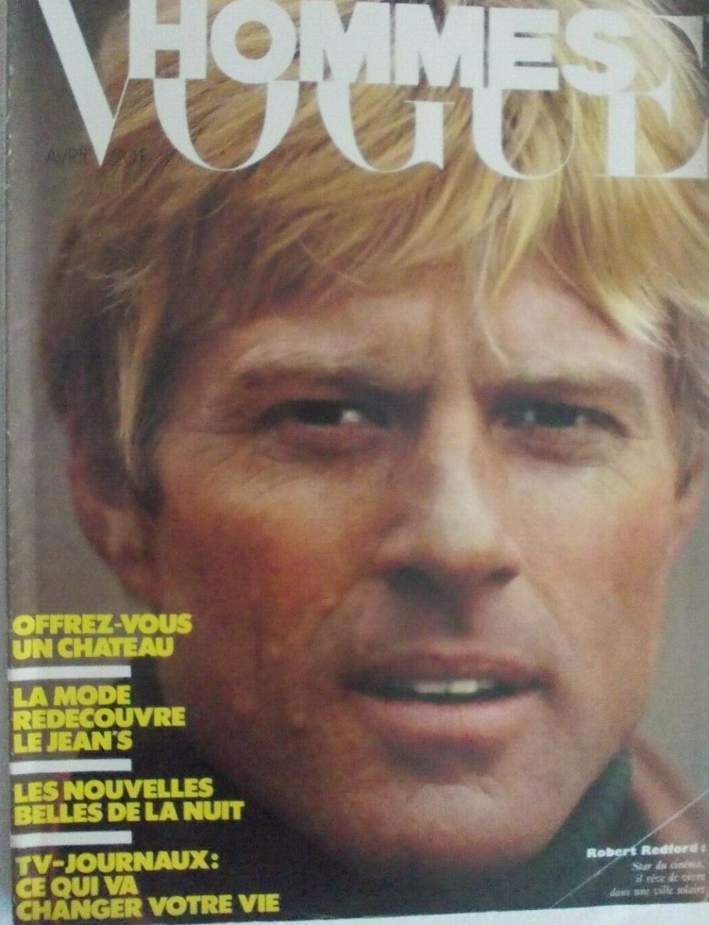 VOGUE HOMMES magazine side cover Issue 28  April 1980