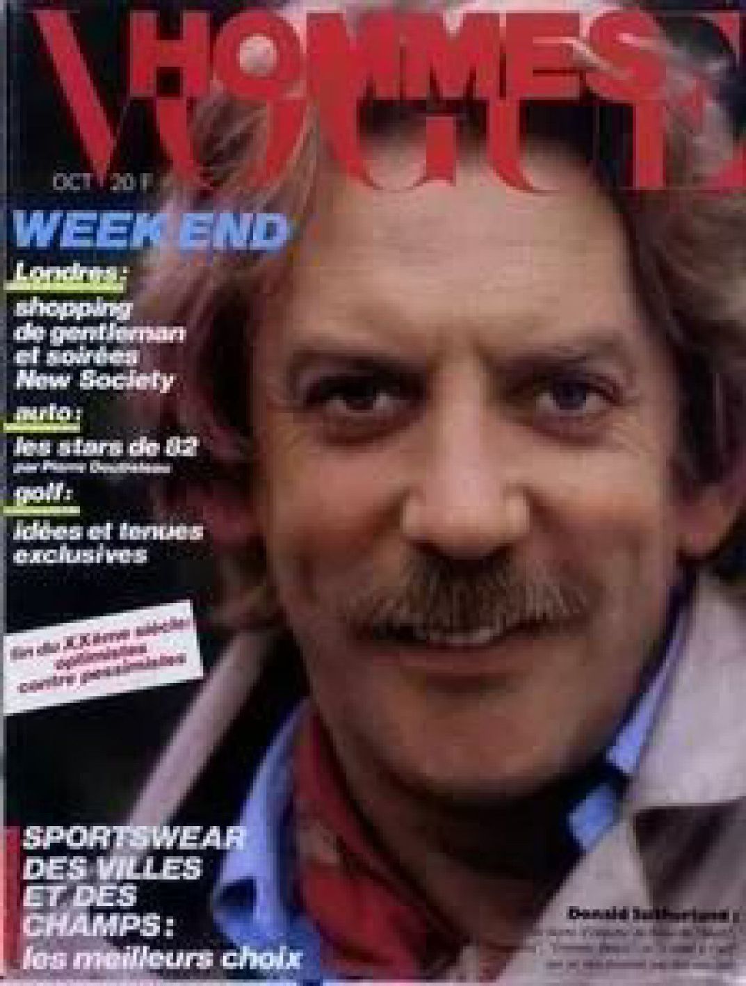 VOGUE HOMMES magazine side cover Issue 43  October 1981