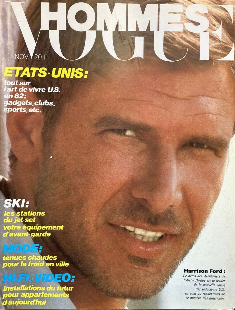 VOGUE HOMMES magazine side cover  November 1981