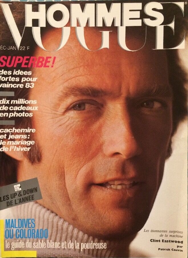 VOGUE HOMMES magazine side cover Issue 55  December 1982