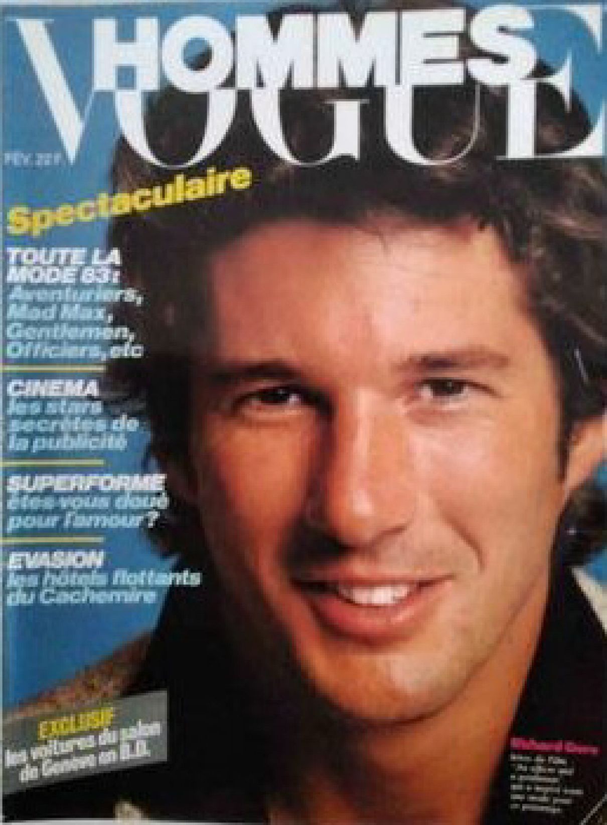 VOGUE HOMMES magazine side cover Issue 56  February 1983