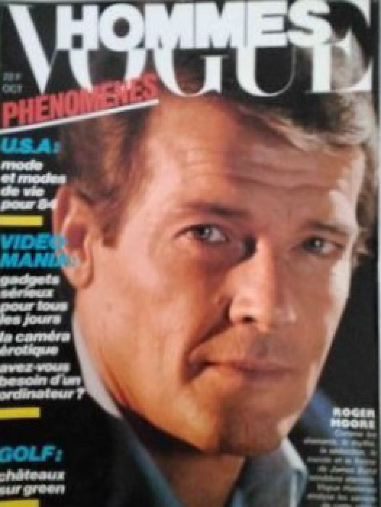 VOGUE HOMMES magazine side cover Issue 63  October 1983