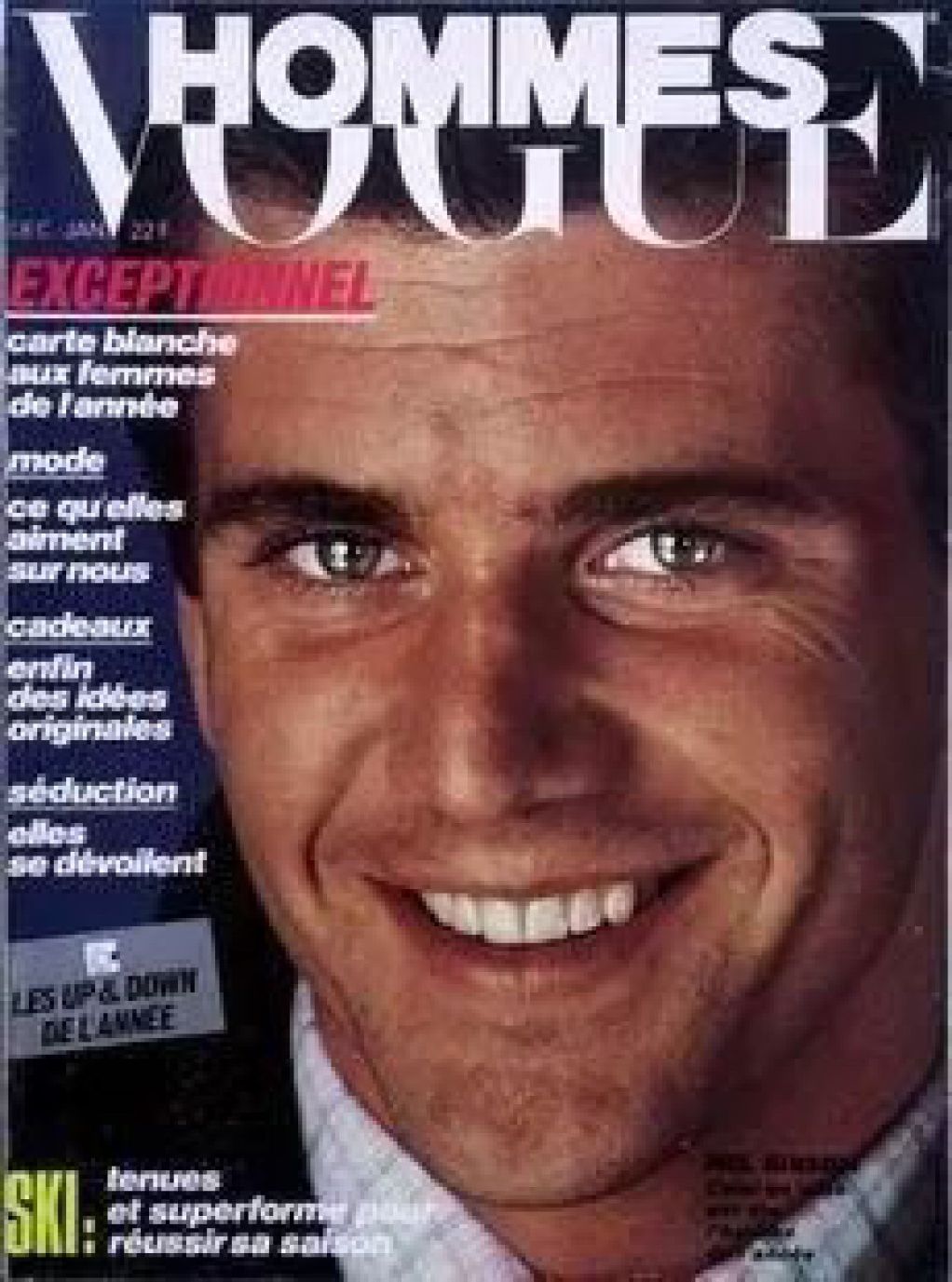 VOGUE HOMMES magazine side cover Issue 65  December 1983/ January 2004 