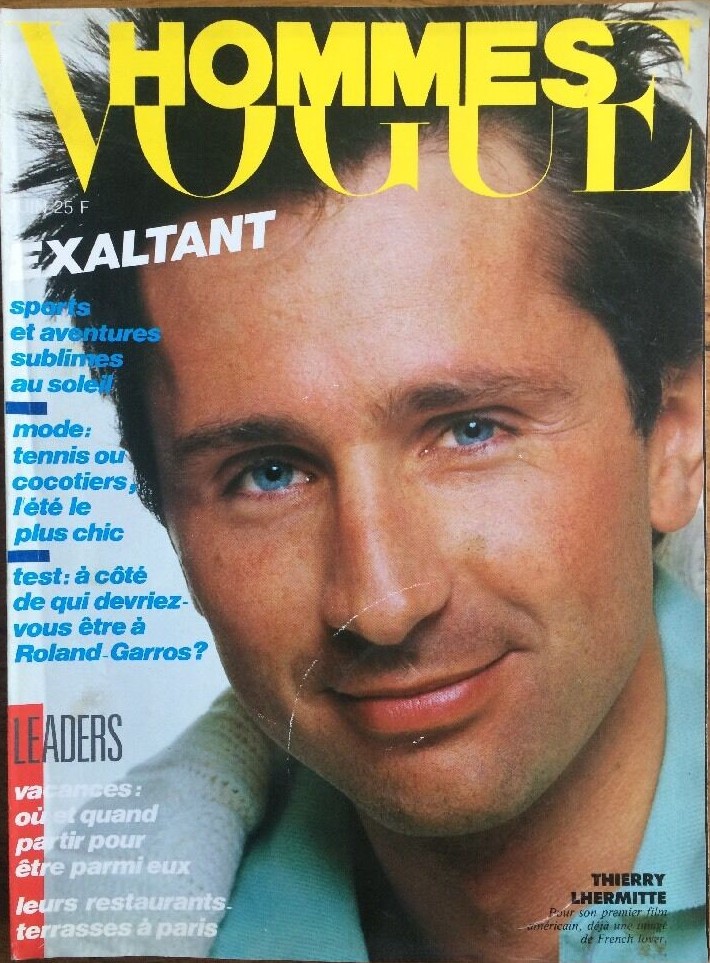 VOGUE HOMMES magazine side cover Issue 80  June 1985