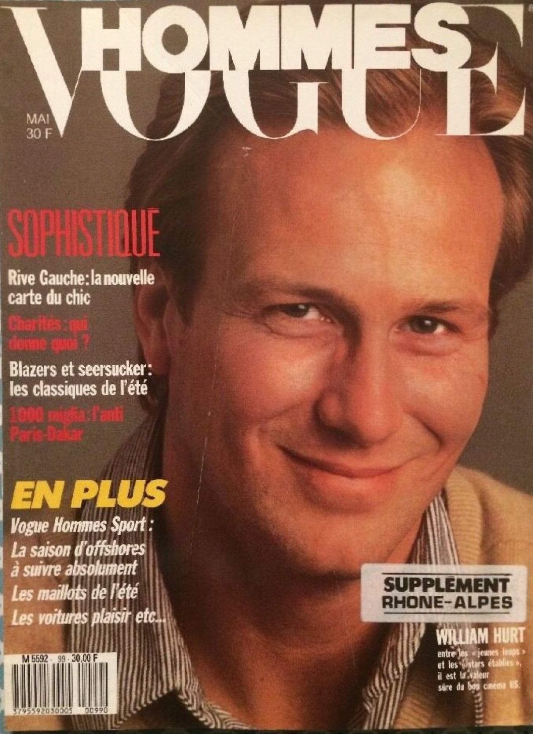 VOGUE HOMMES magazine side cover Issue 99  May 1987