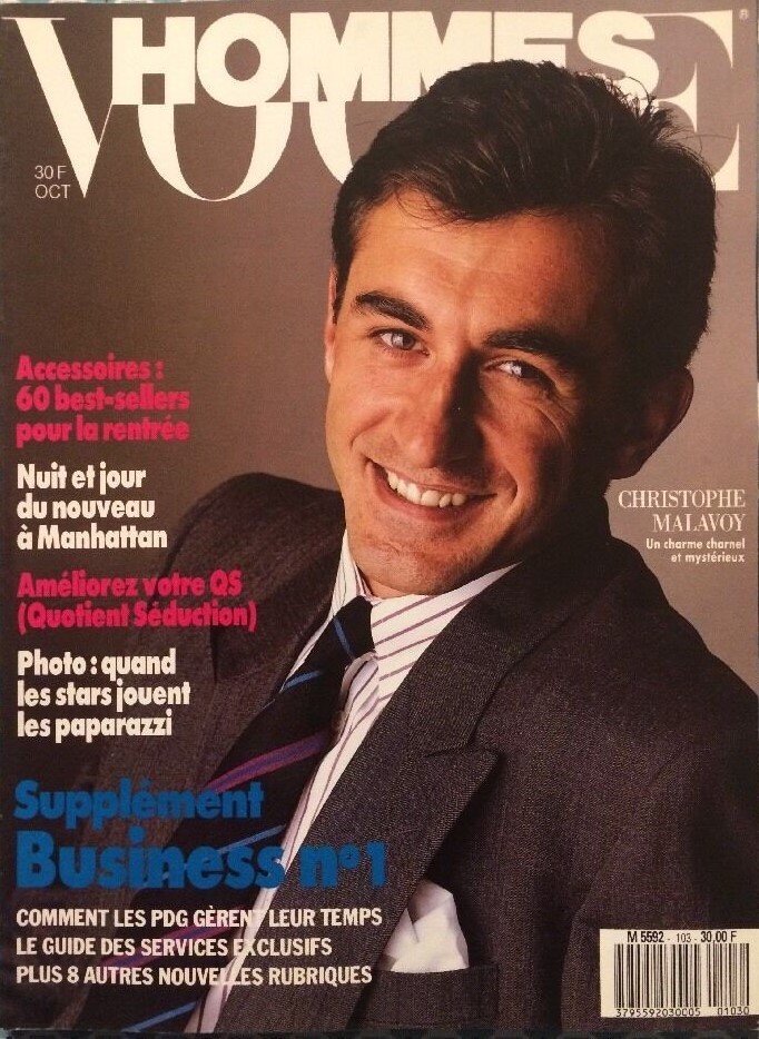 VOGUE HOMMES magazine side cover Issue 103  October 1987